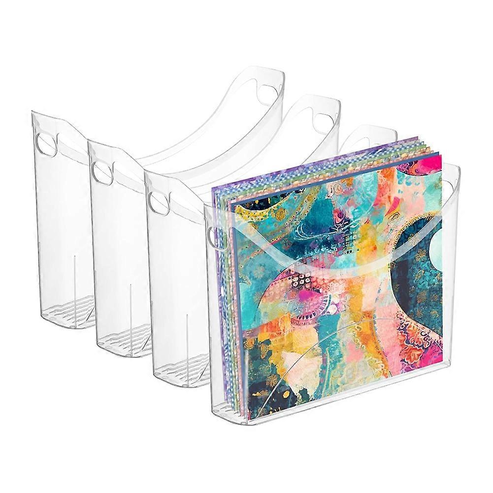 4 Pack Scrapbook Paper Storage Organizer Plastic Scrapbook Storage