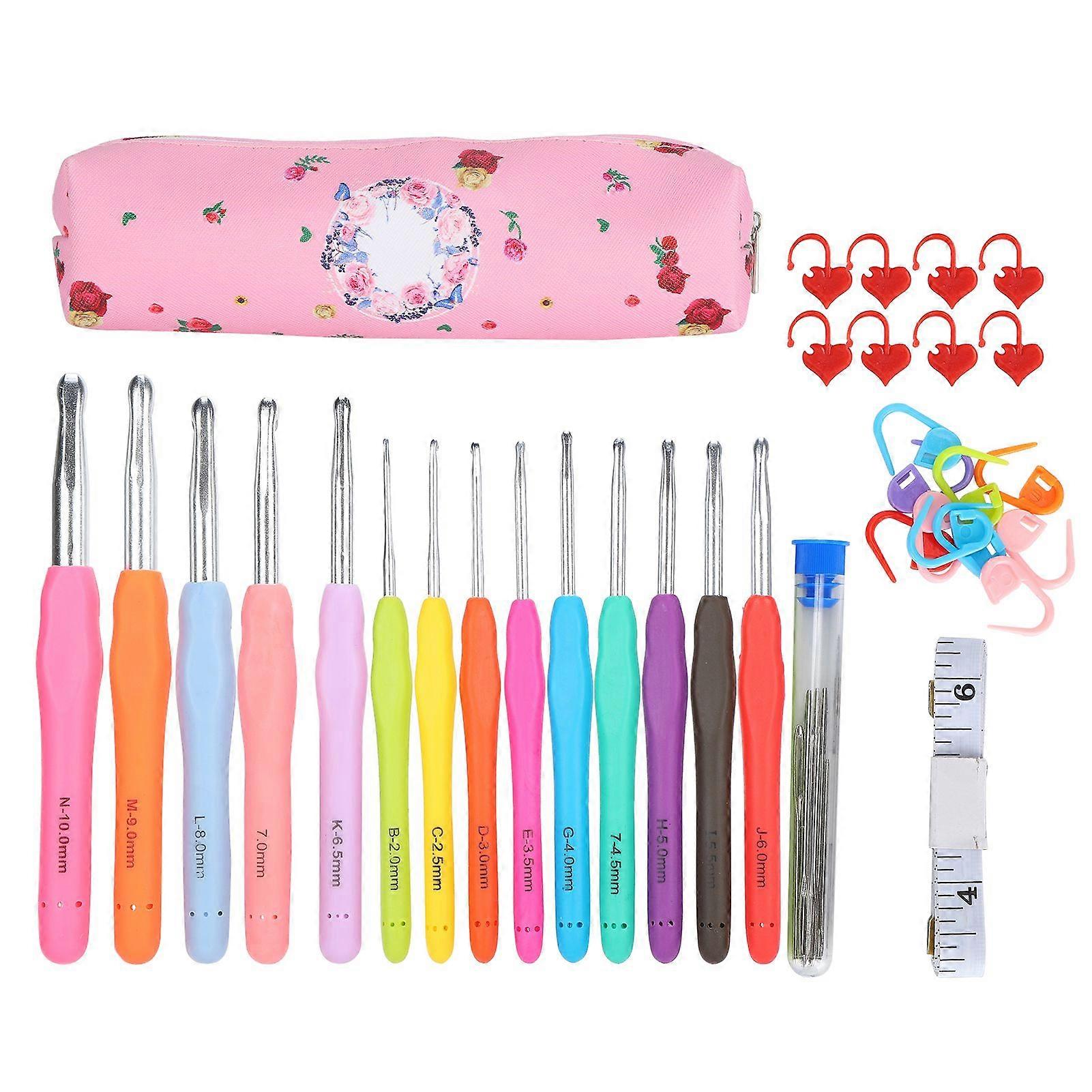 2025 Latest Model  Crochet Hook Set TPR Soft Handle Needles Kit DIY Knitting