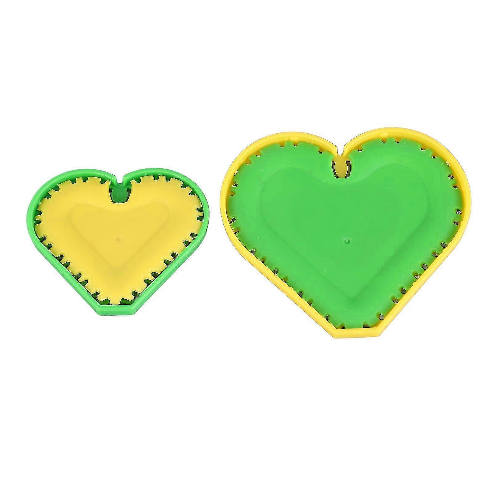 2pcs Flower Maker Set DIY Handcraft Easy Sewing Quickly Heart Shaped Flower Plates