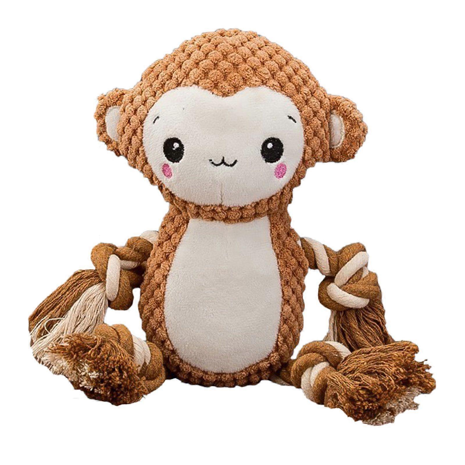 Stuffed Dog Toys Crinkle & Squeak Plush Lion-shape Interactive Chew Toys