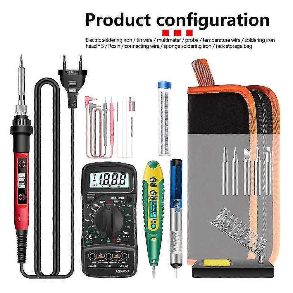 16pcs/set Soldering Iron Kit Multifunctional Electric Tools Soldering Iron Portable Welding Tool Set