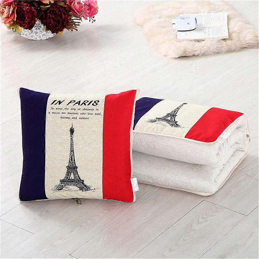 Kissendecke 2 in 1 Travel Blanket Pillow Soft Warm Neck Support Cushion for Sofa Office Chair Eisenturm Model