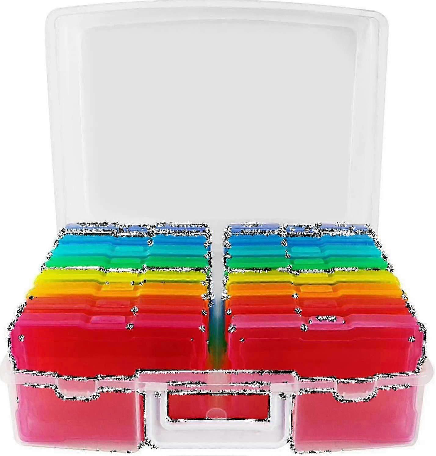 Transparent 4" X 6" Photo Storage Boxes - 16 Inner Photo Organizer Cases Photo Keeper Picture Storage Containers Box For Photos-hy-Yvan