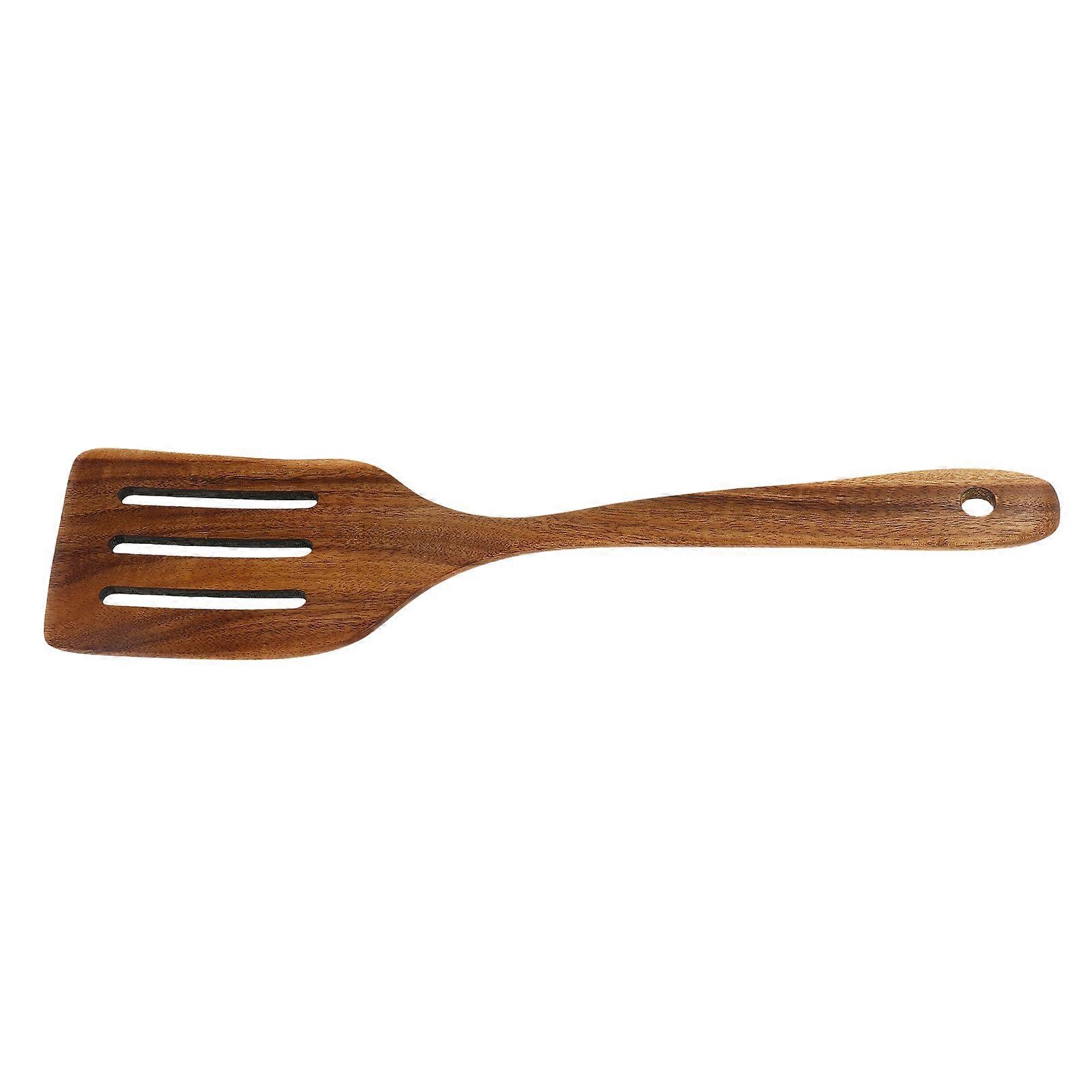 Wood Solid Turner Kitchen Spatula Multi-Purpose Stewing Home Cooks Ergonomic Handle 1Pack