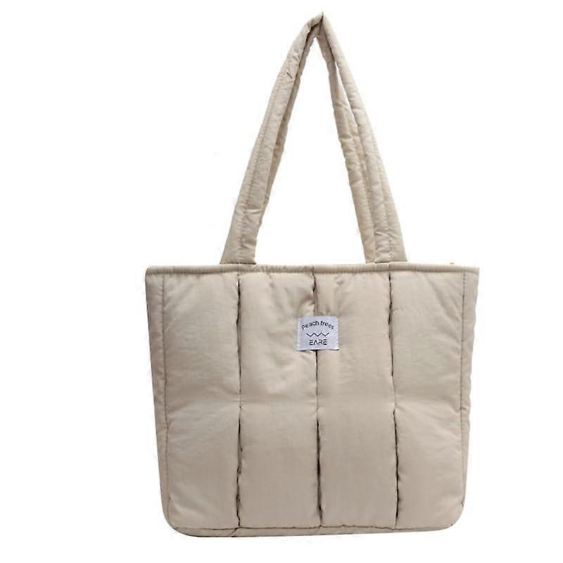 Lightweight, quilted tote bag with ample storage space. Crossbody bags for students and office workers 517D (for Beige)