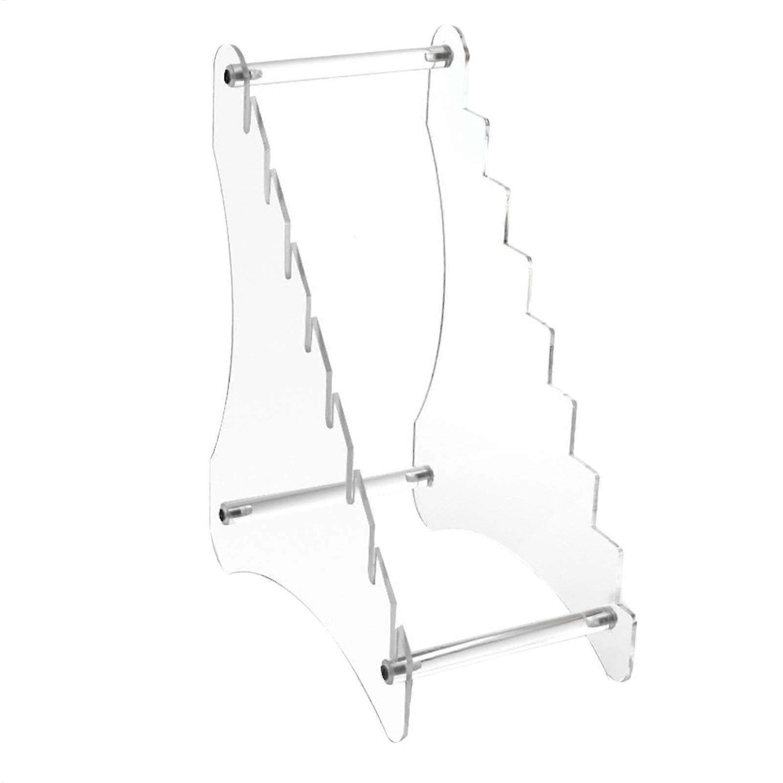 Acrylic knife presentation stand – transparent desk knife holder multitiered display