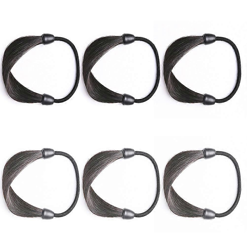 Joustavat poninhäntäpidikkeet, peruukit, hiuslenkit, hiustarvikkeet, 6 kpl naisille