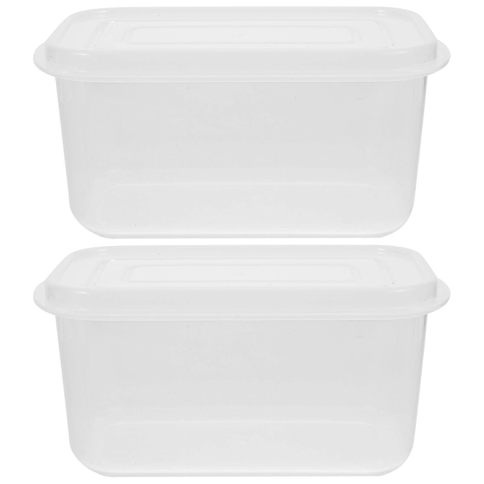 Kitchen Storage Box Refrigerator Sealed Storage Crisper Friends Odor Prevention PP 2Pcs