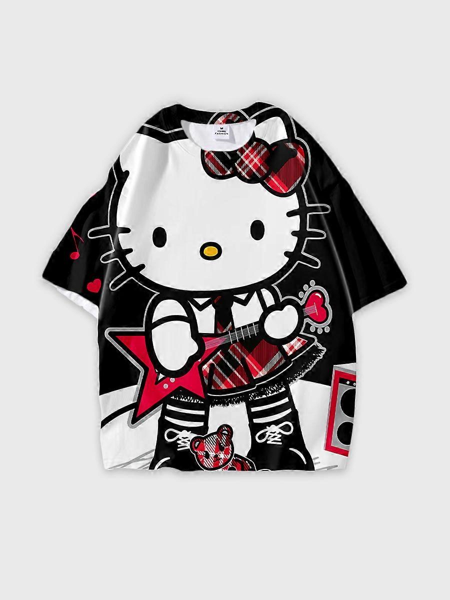 T-shirt round neck Cartoon Pattern loose short sleeve JW511