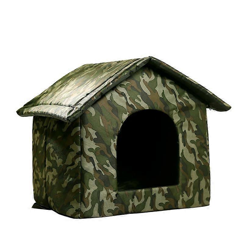 Cat House For Outdoor Use Waterproof Oxford Fabric Wind And Rain Shield Easy Installation LongLasting Warmth
