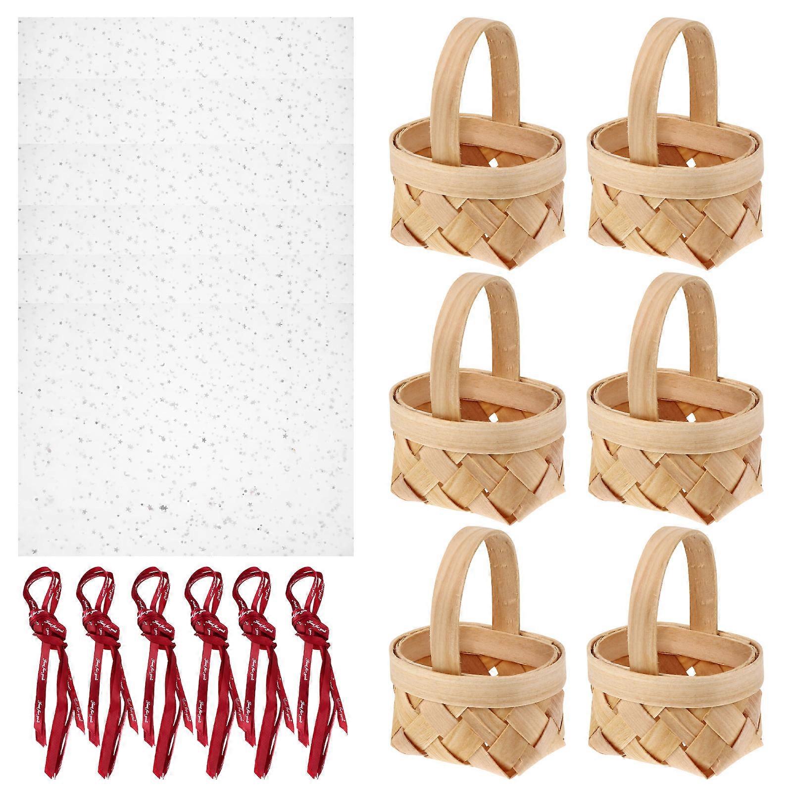 6pcs Portable Plastic Candy Baskets for Storage Assorted Color Safe Nontoxic 6pcs