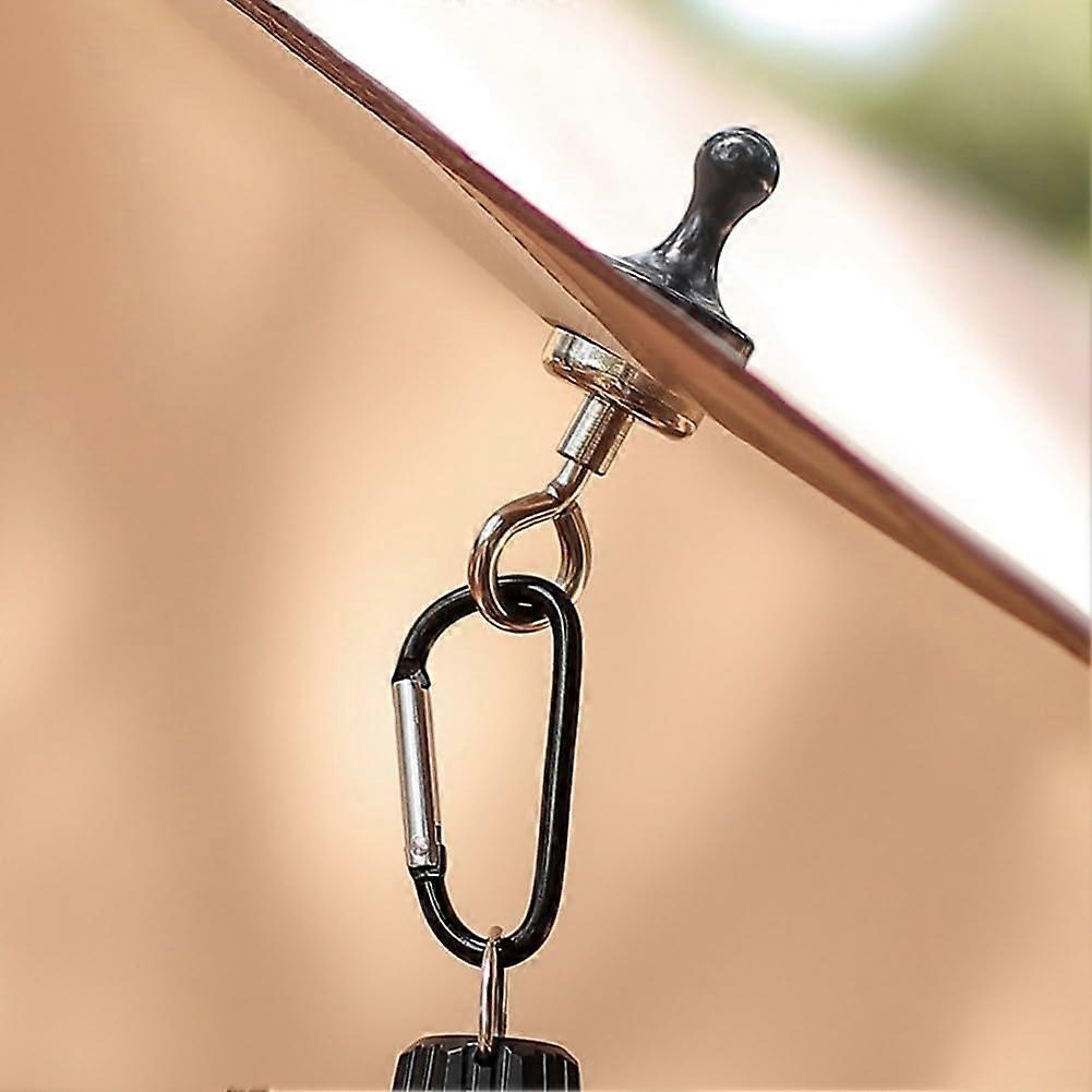 Large orange magnetic hooks for camping equipment, supports 12 kg, with Dring attachment for use.