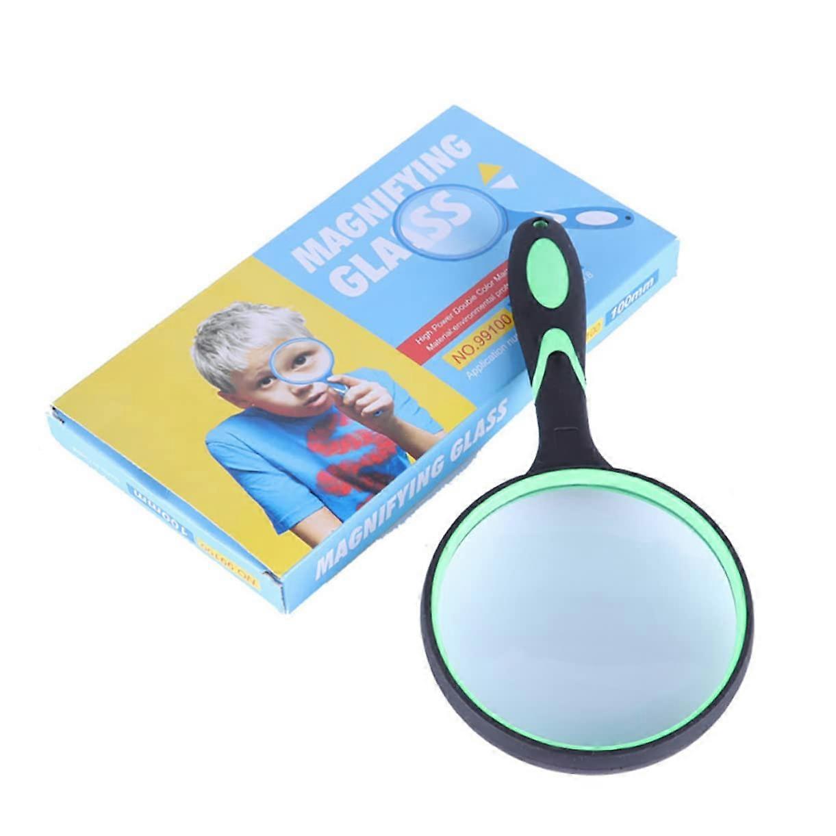 Handheld Magnifier with Rubber Coating Lightweight Design for Reading and Newspaper Reading