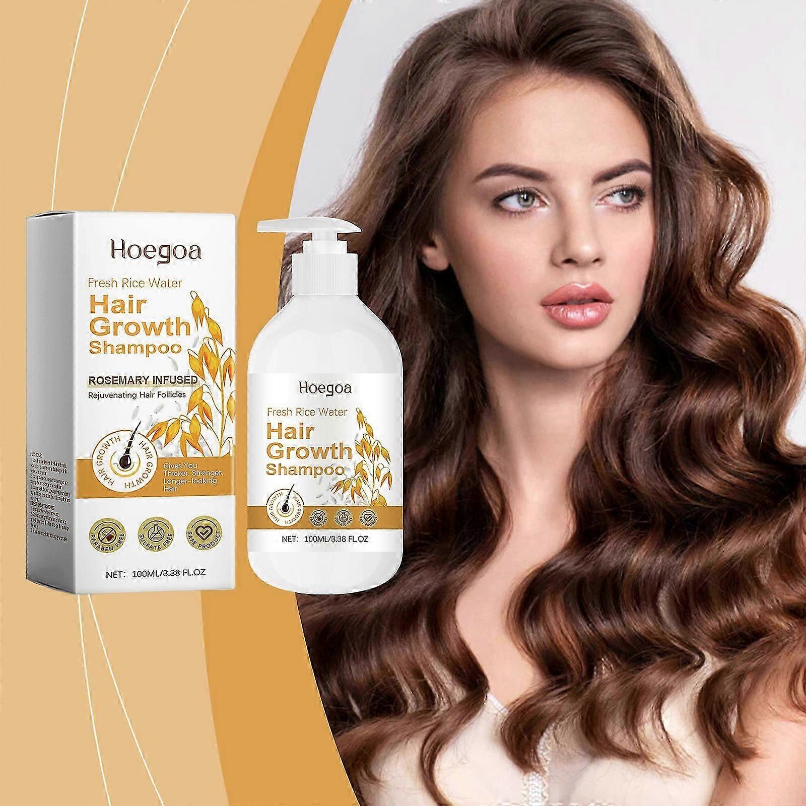 Rice Water Shampoo 100ml, Refreshing and Oil Controlling, Comfortable and Smooth Nourishing Fluffy