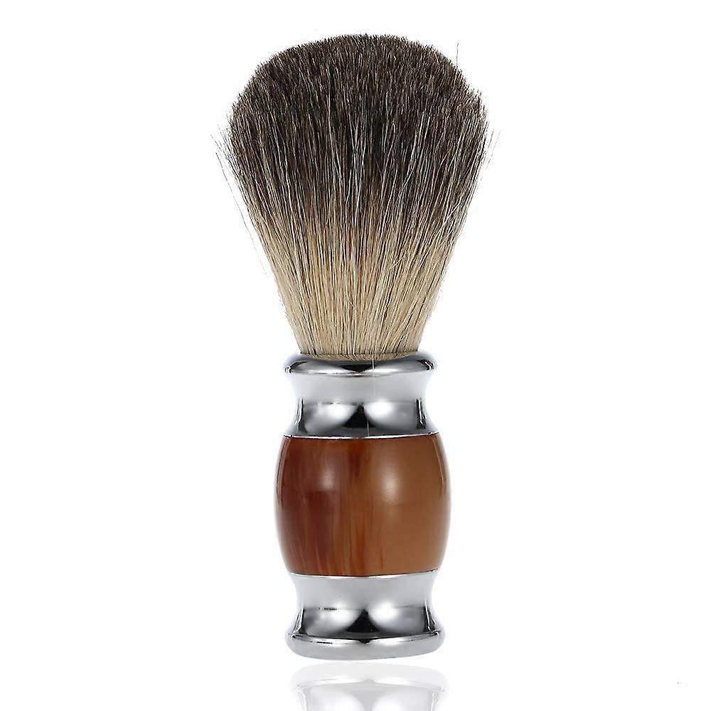 Professional Pure Badger Hair Shaving Brush with Resin Handle for Men, Barber Salon Face and Beard Cleaning Tool
