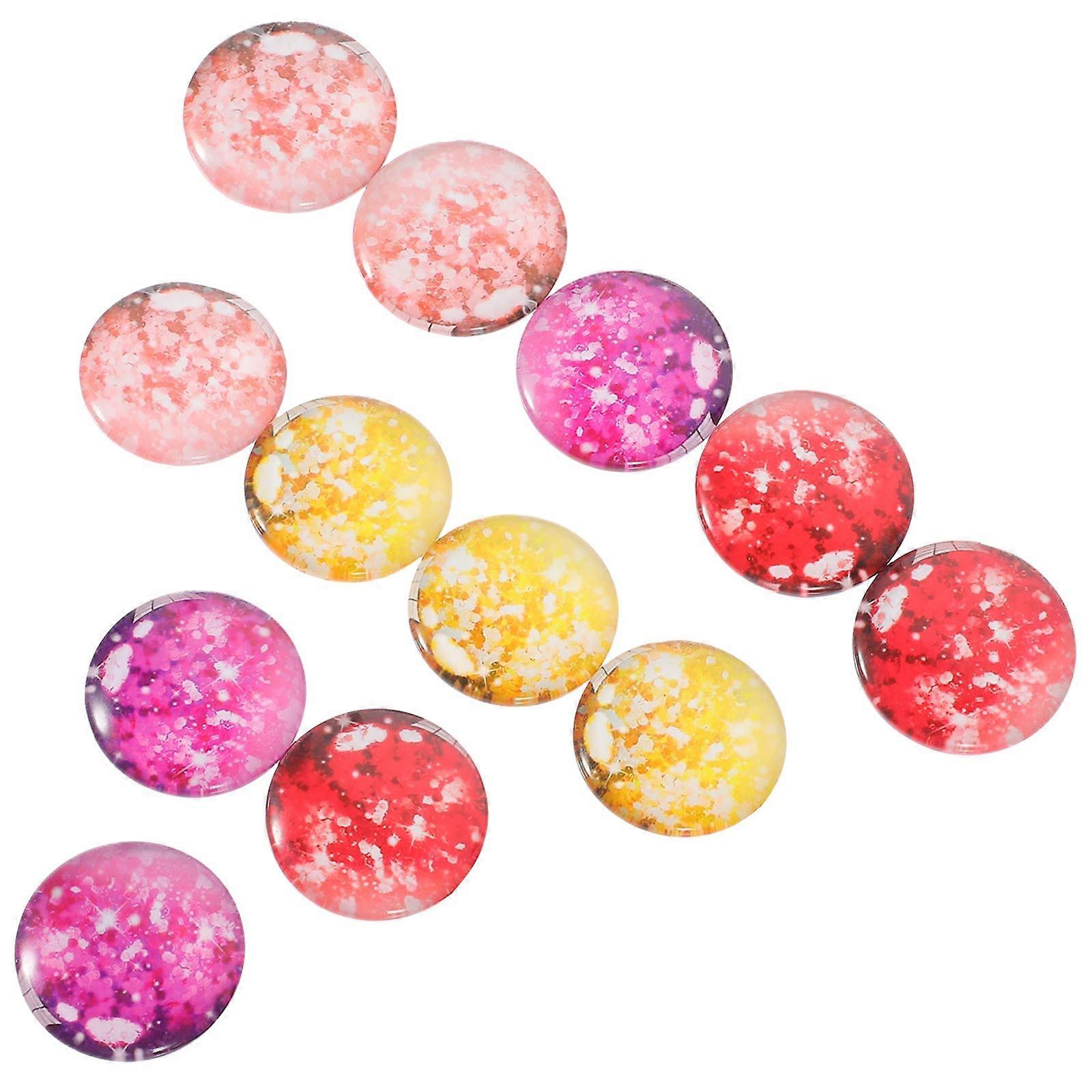 12pcs Glass Gemstone Cabochons for DIY Jewelry Making – Durable Multi Use Glass Patches for Necklaces, Bracelets, Keychains & Craft Projects