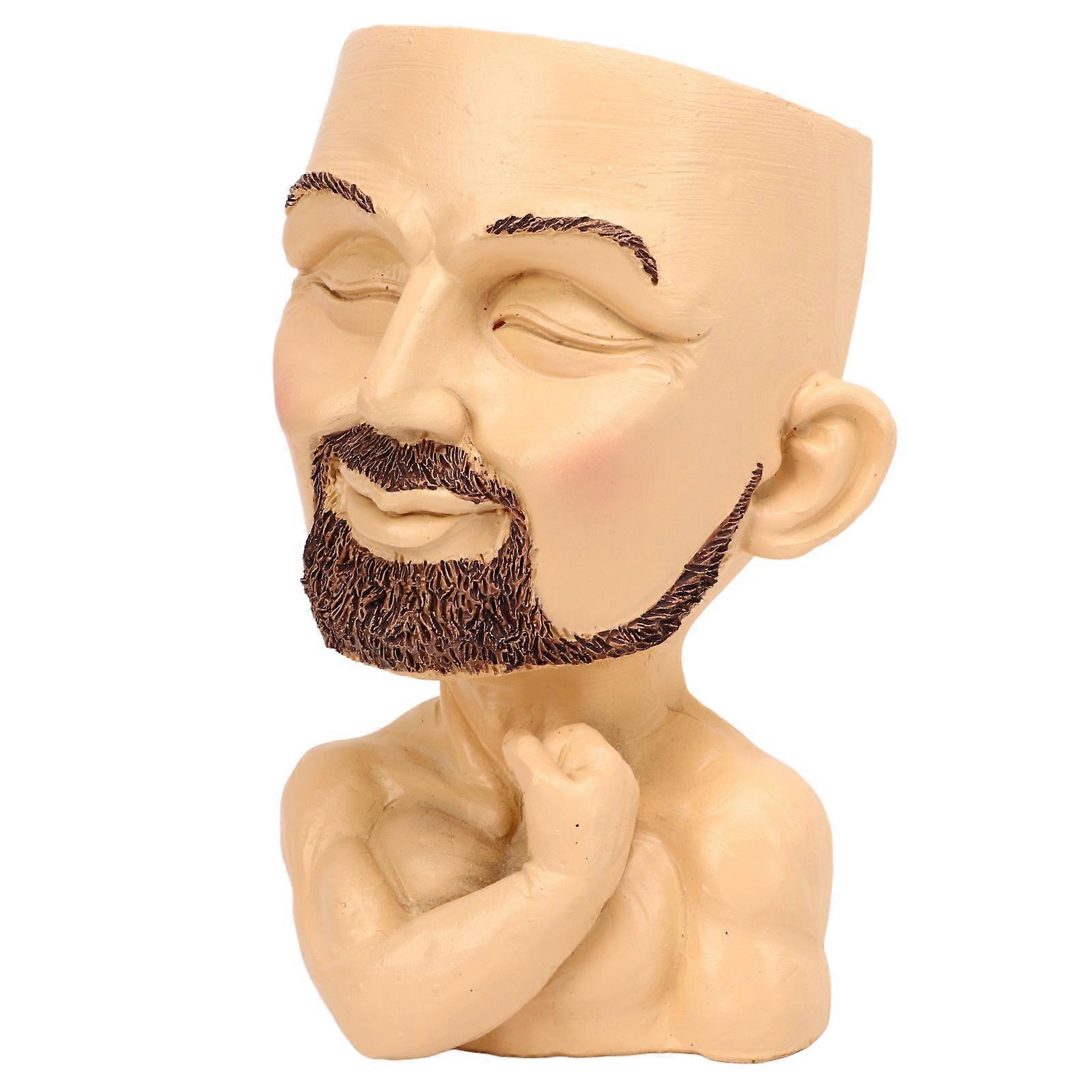 Face Planter Pot Cute Versatile Durable Practical Decorative Wear Resistant Head Planter for Home Office 