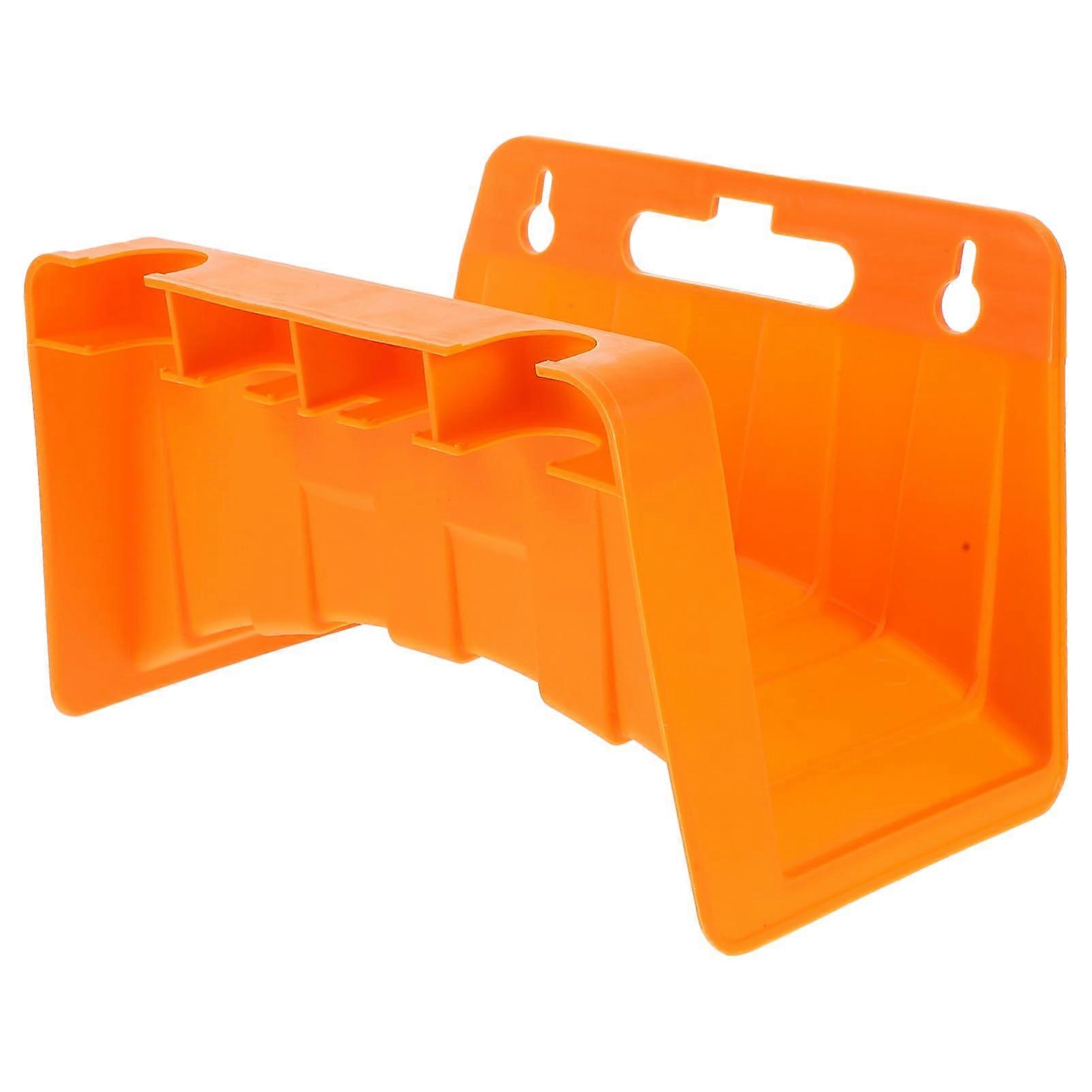 Wallmounted garden hose holder, sturdy for storing water hoses and tools for indoor and outdoor use, ensures tidiness and easy accessibility.