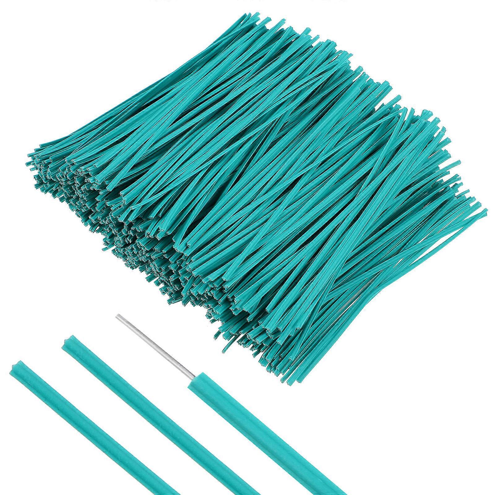 Green Plant Ties Made of Galvanized Iron Wire and PVC for Garden Use Flexible and Elastic 1000 Pcs