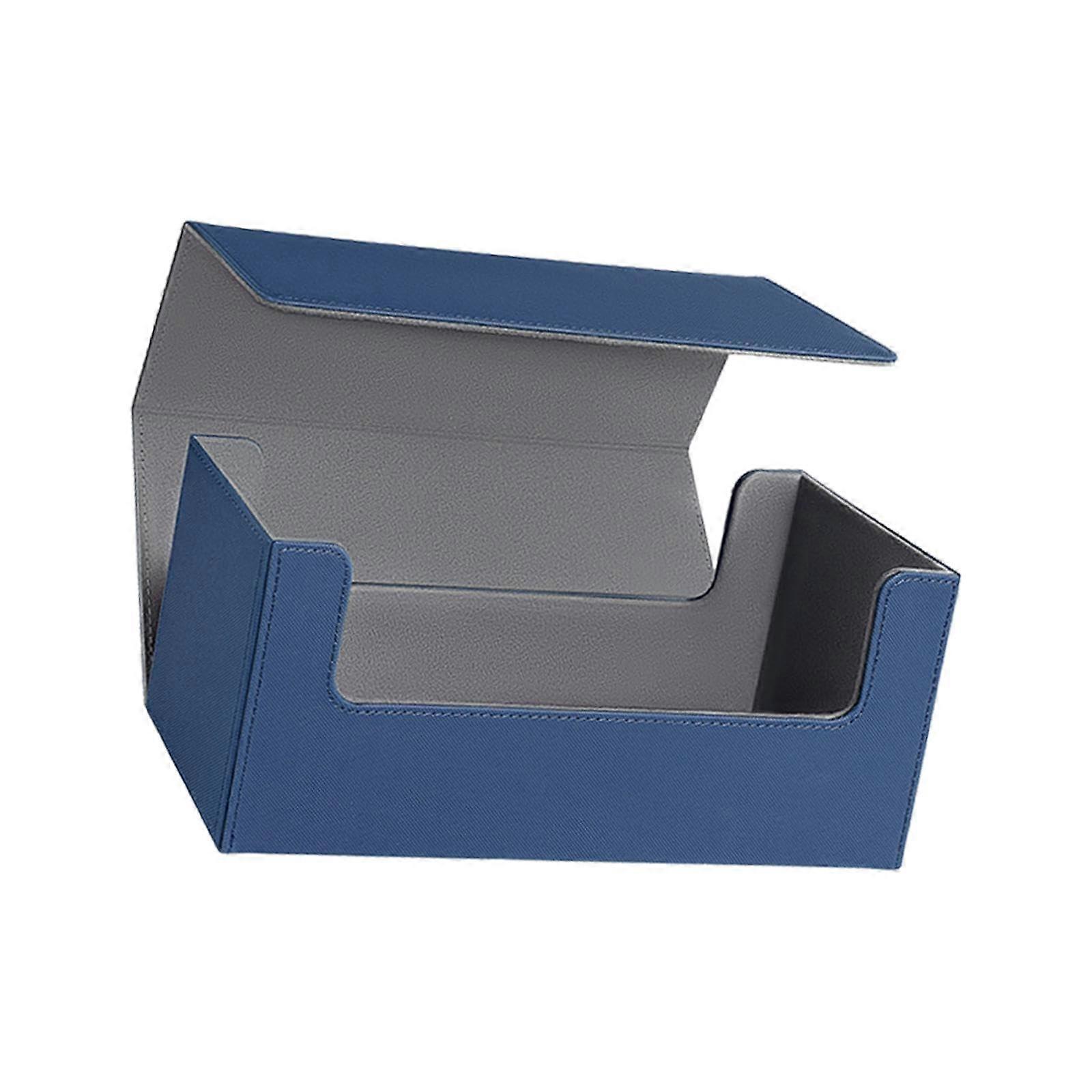 Card deck case, protective card sleeves, storage box, playing card organizer for basketball cards, baseball cards, gift album, blue
