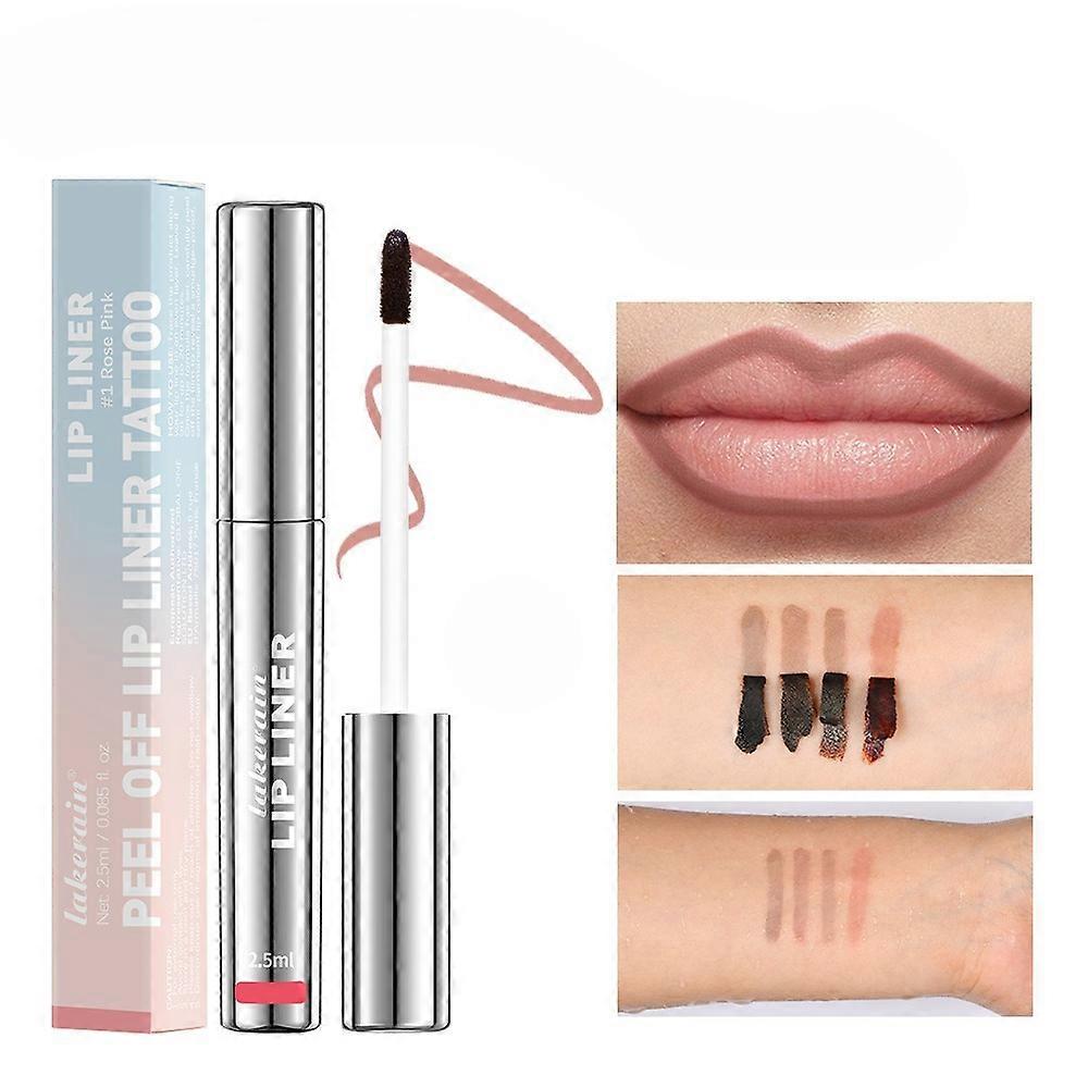Peel Off Lip Liner Stain , Smudge-Proof, Non-Fading Peel Off Lip Color, Effortless Precision & Full Coverage, Vegan & Cruelty-Free