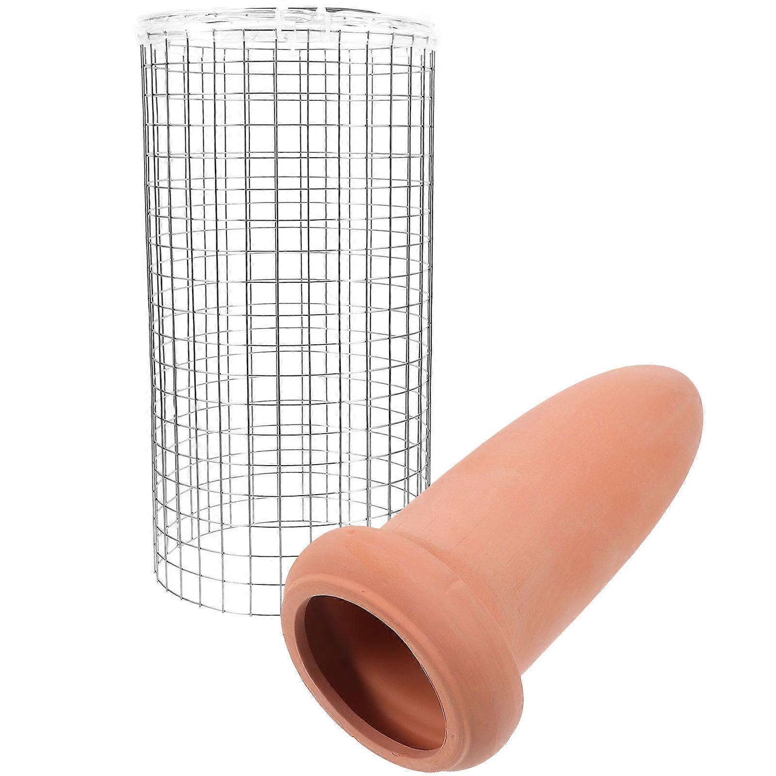 Spawning Cone Chocolate 9.1×3.9×3.9in Pottery Clay Aquarium Decoration 1 Set