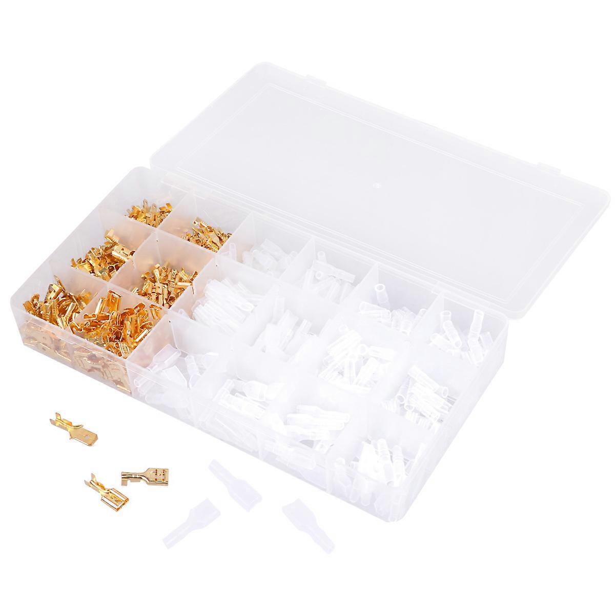 600pcs Metal Cold Pressed Terminal Connector Kit Assorted for Easy Operation Storage and Excellent Electrical Conductivity for Various Electrical