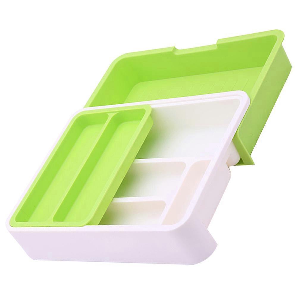 Delicate Cutlery Organizer Chopsticks Box Set of Cutlery Classification Box Reusable Tableware Case for Housewives Simple Design Prevent Dirt 1Set