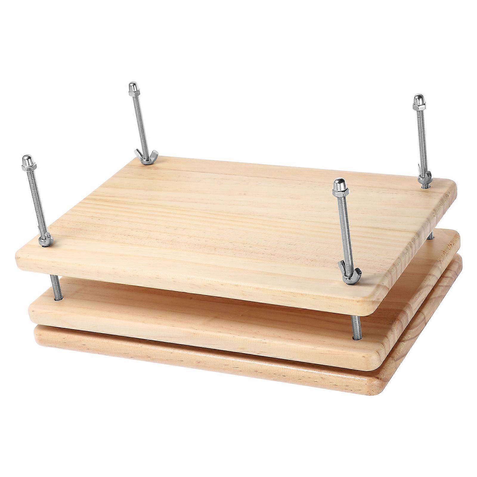 Wooden Book Press Tool for Binding with Book Binding Clamp