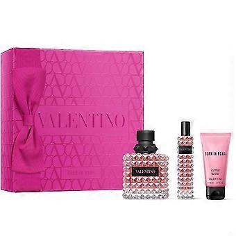Valentino Born In Roma 100ml Edp Spray + 15ml Edp + 50ml Body Lotion Gift Set 2024