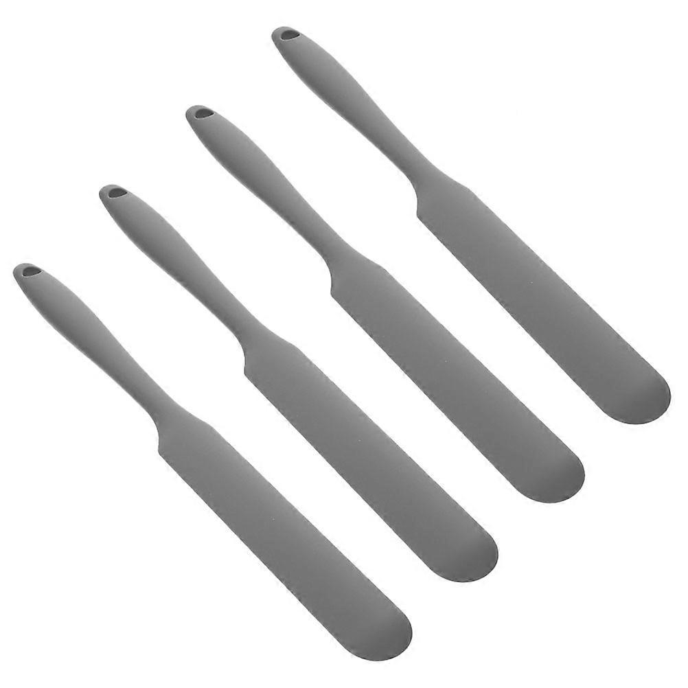 4pcs Silicone Spatula Baking Mixing Tool Jar Spatula Rubber Spatulas Silicone Stir Stick Jam Cream Brush Silicone Cake Cream Scrapers Butter Stirring
