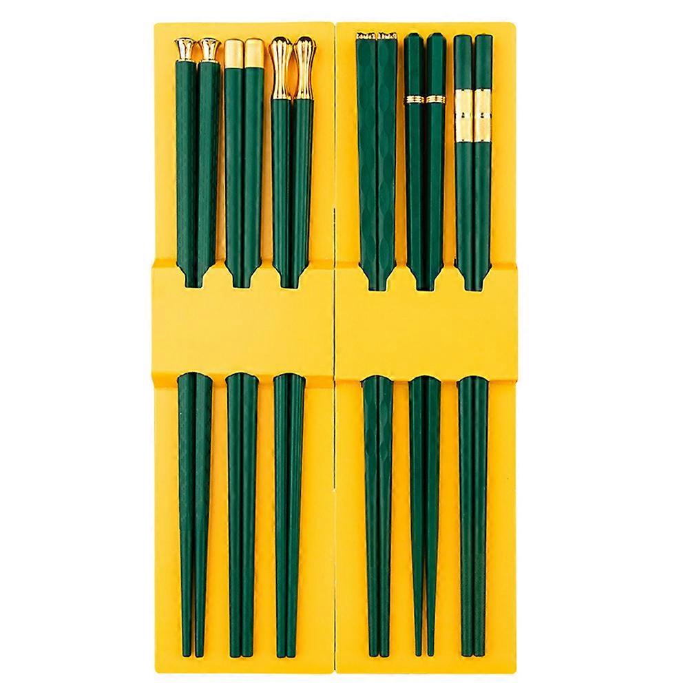 Reusable Fiberglass Chopsticks 6 Pairs Ideal For Family Use And .3X0.8CM Smooth Round Sturdy Design