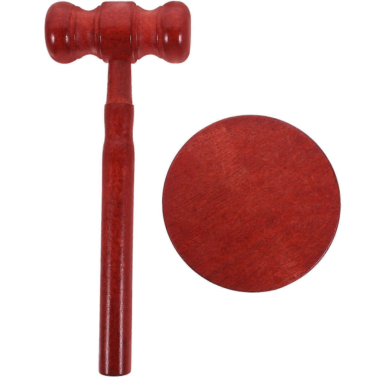Kids Gavel Judge Hammer For Childrens Grab Week Ceremony Solid Wood Display Prop 1Set