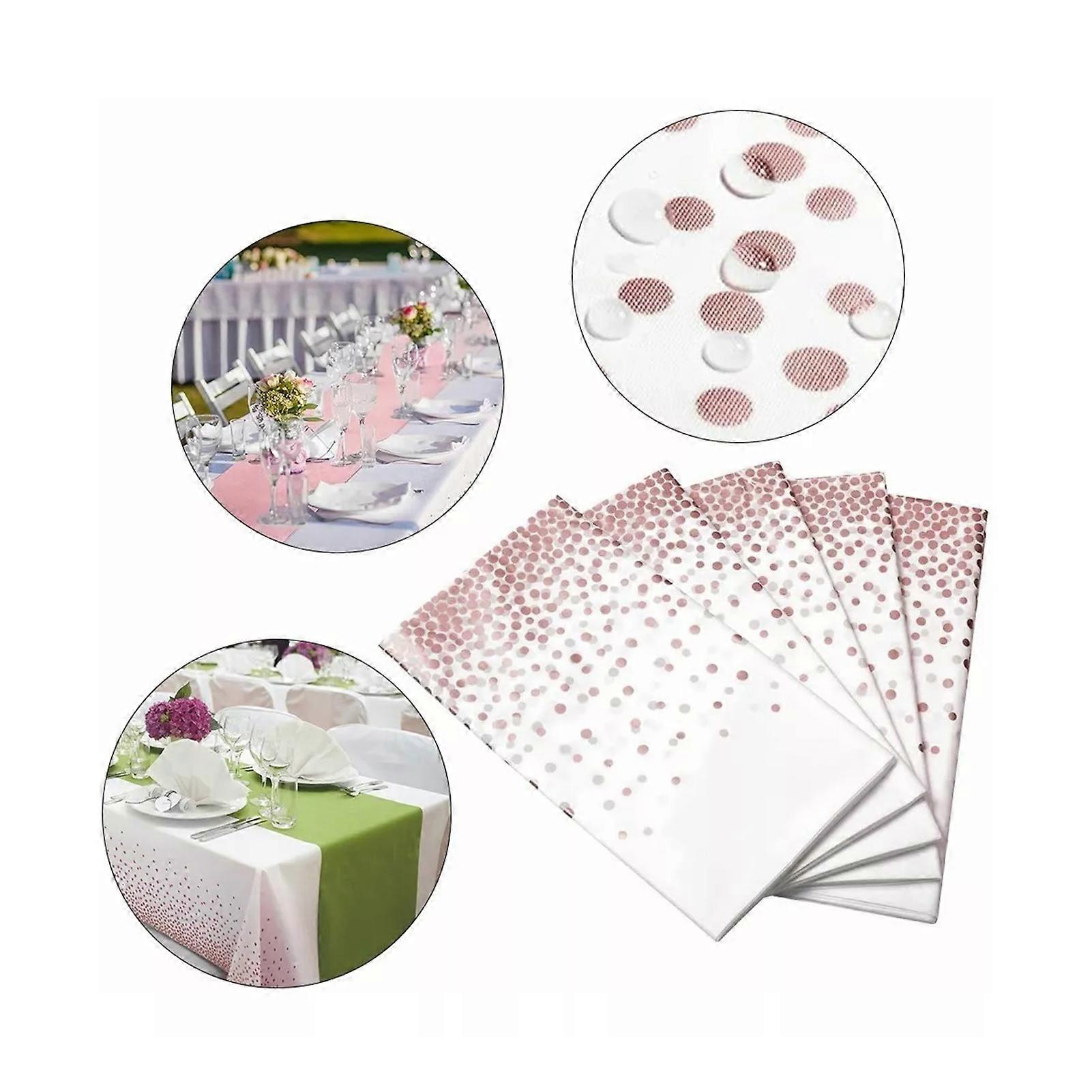 5Pcs Waterproof PEVA Rectangular Table Cloth 137x274cm