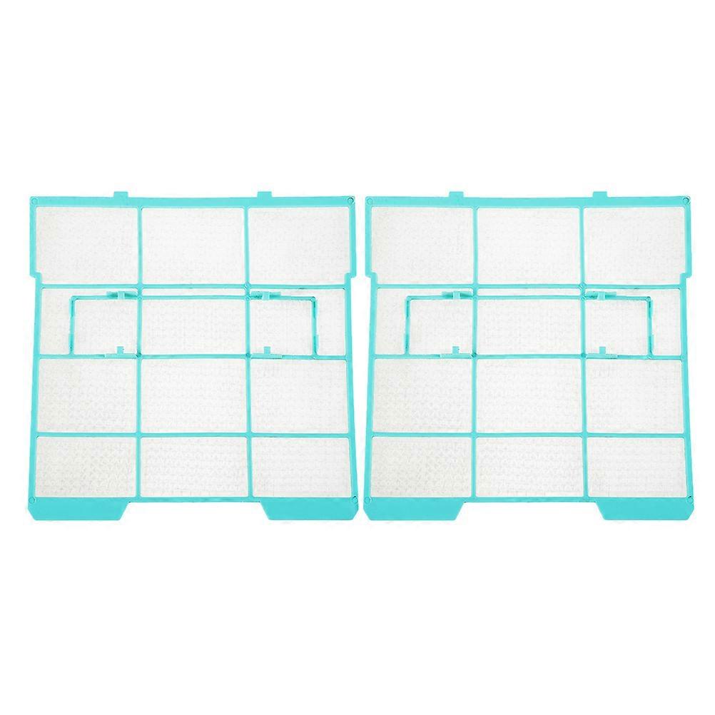 Air Conditioner Replacement Filter Mesh Plastic Indoor Air Quality Improvement Sky-Blue 28.00X27.50X0.50CM High Efficiency Filtration 2Pack