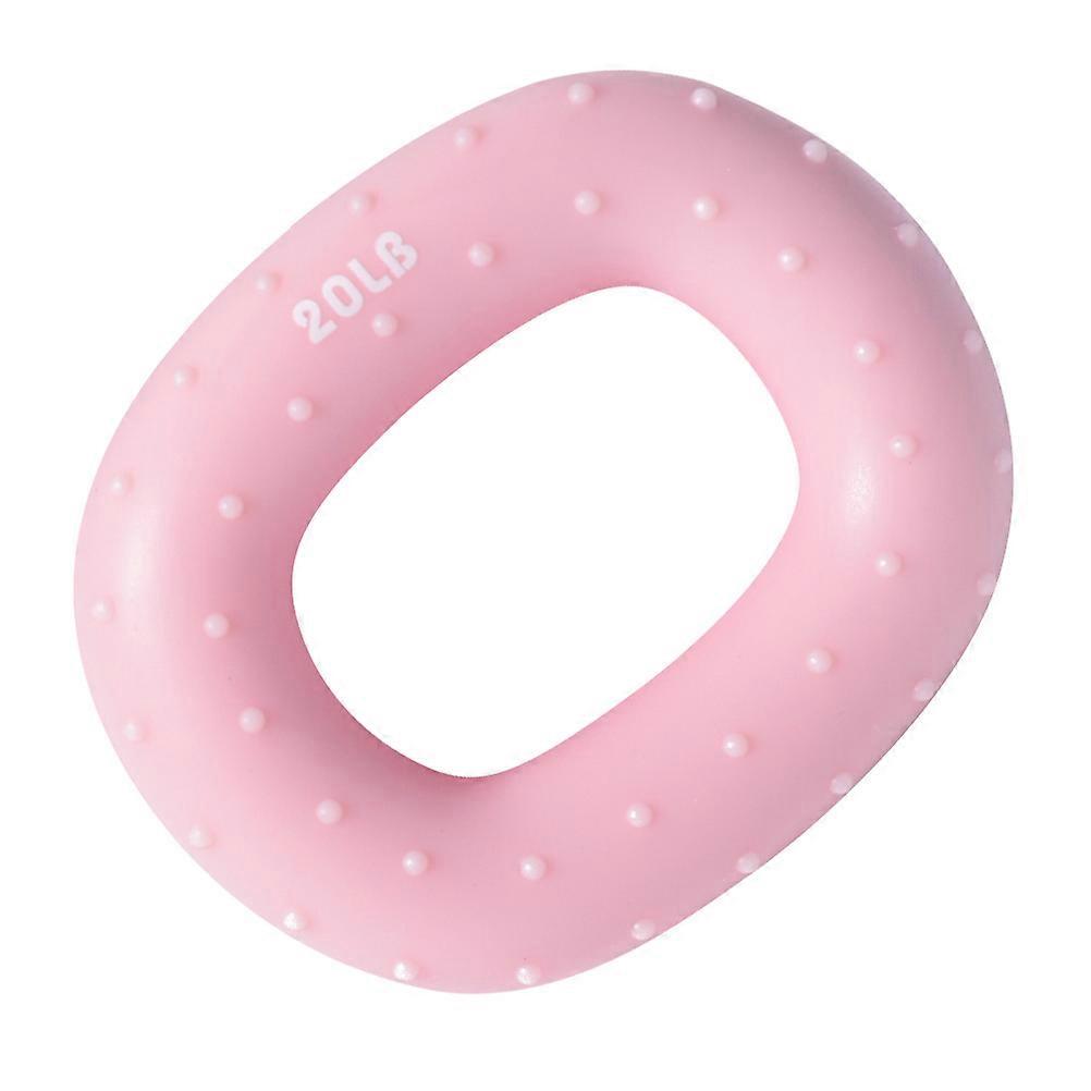 Pink Silicone Hand Grip Strengthener for Exercise Portable Nonslip Ring Design Comfortable Fit
