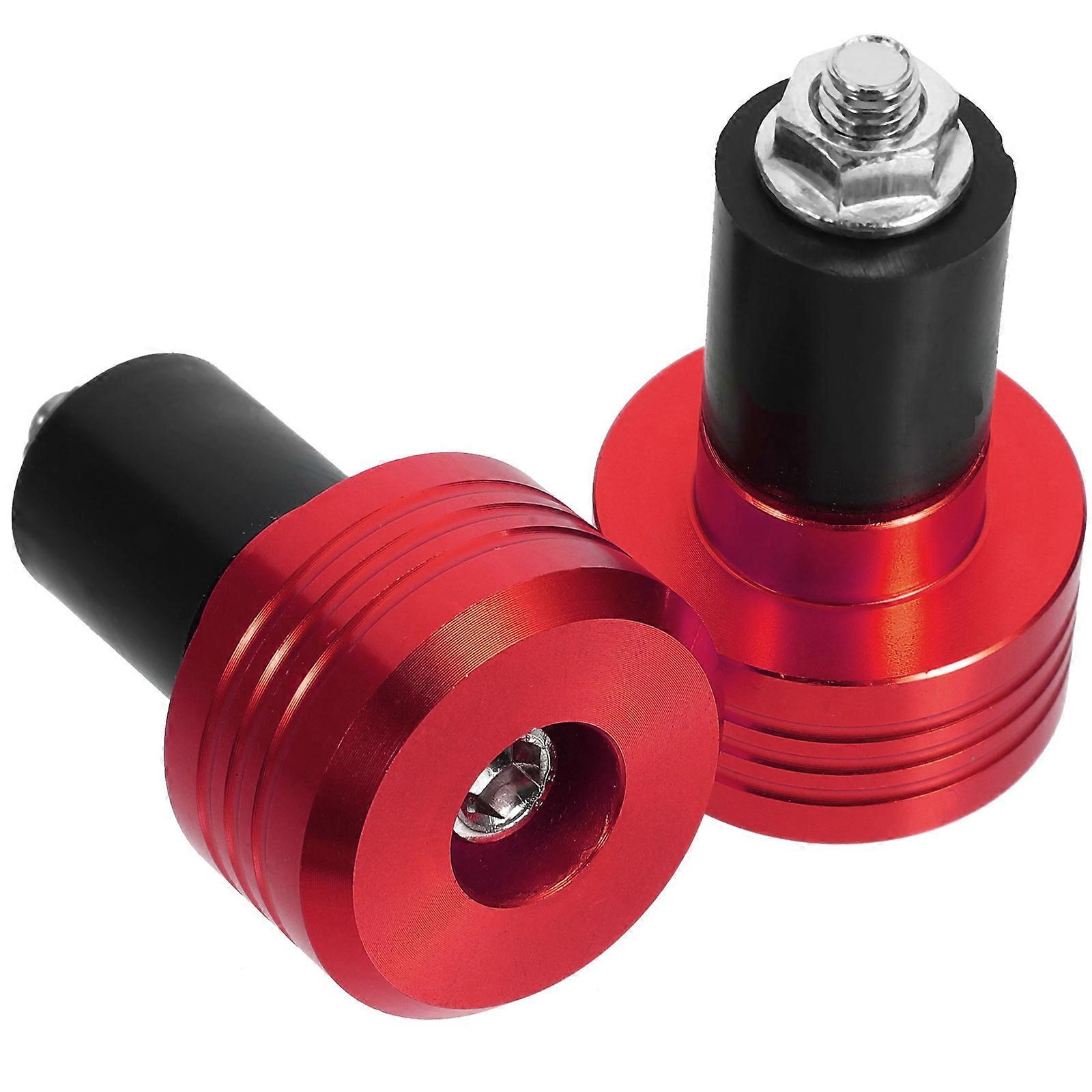 Durable Motorcycle Handlebar End Caps Replacement Accessories Stylish Design Easy Installation Compatible with Motorcycles Red