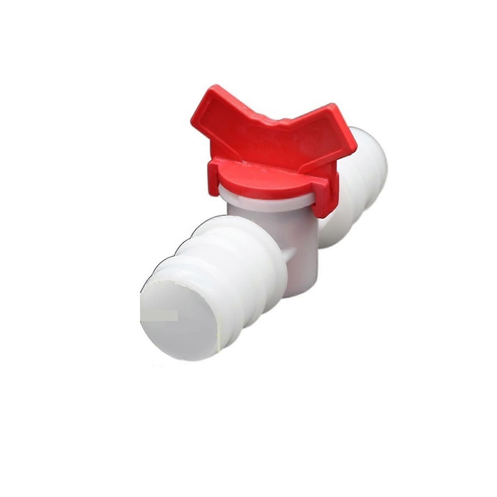 Two-Way Plastic Ball Valve For PVC Hose Nozzle, Micro Irrigation Connector, Fits 4mm-20mm Hose, Size S, Color 10-10mm