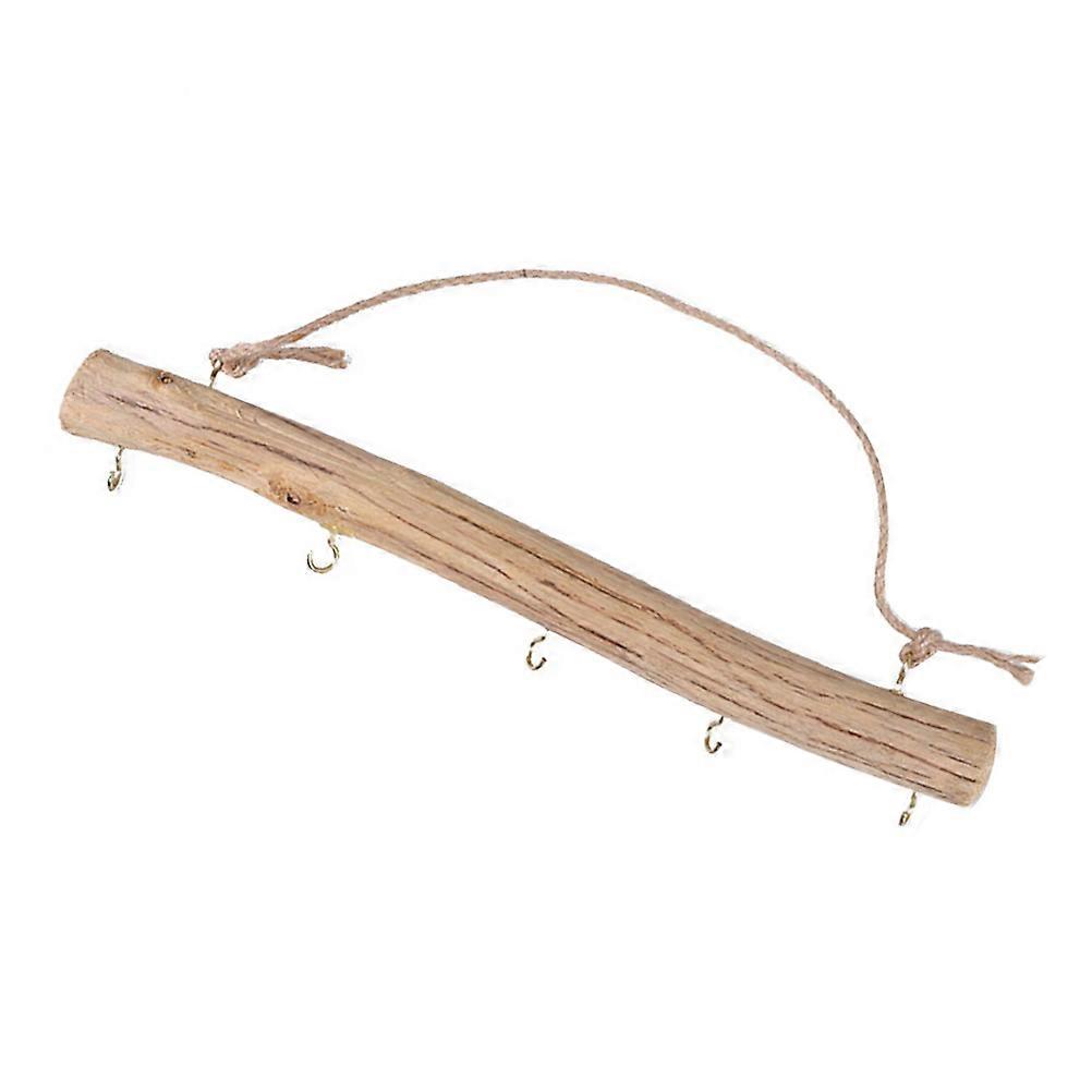 Here's a polished product description for your **Rustic Wall Hanging Jewelry Shelf Organizer Rack**:
### 🌿 Rustic Wall Hanging Jewelry Shelf