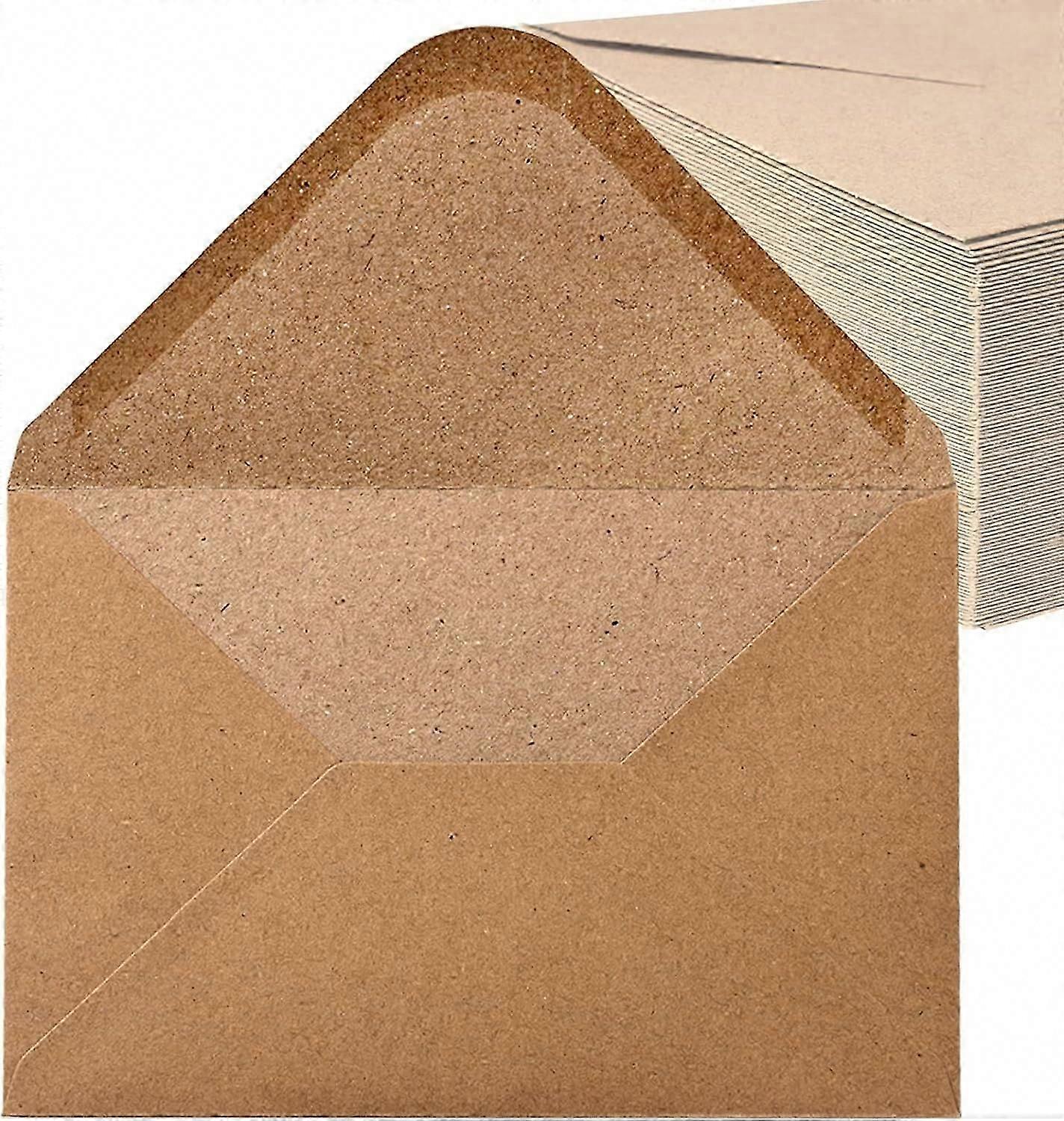 Old Kraft Paper Envelopes (100pcs) - C6 Size 162x114mm, No Window, for Mailing & Letters