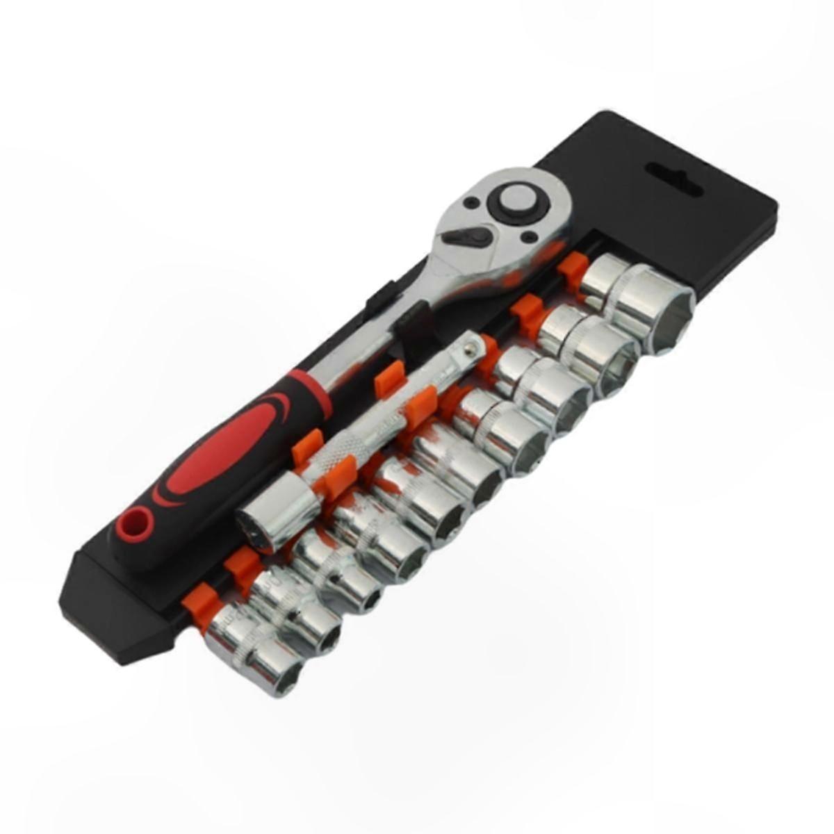 Multi-Function Ratchet Spanner Set for Auto Repair, 1/2 Inch Tool Kit