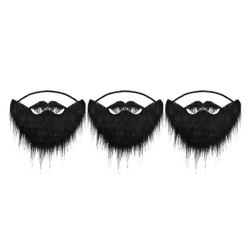Simulation Fake Beard Costume Accessory For Halloween 3Pcs