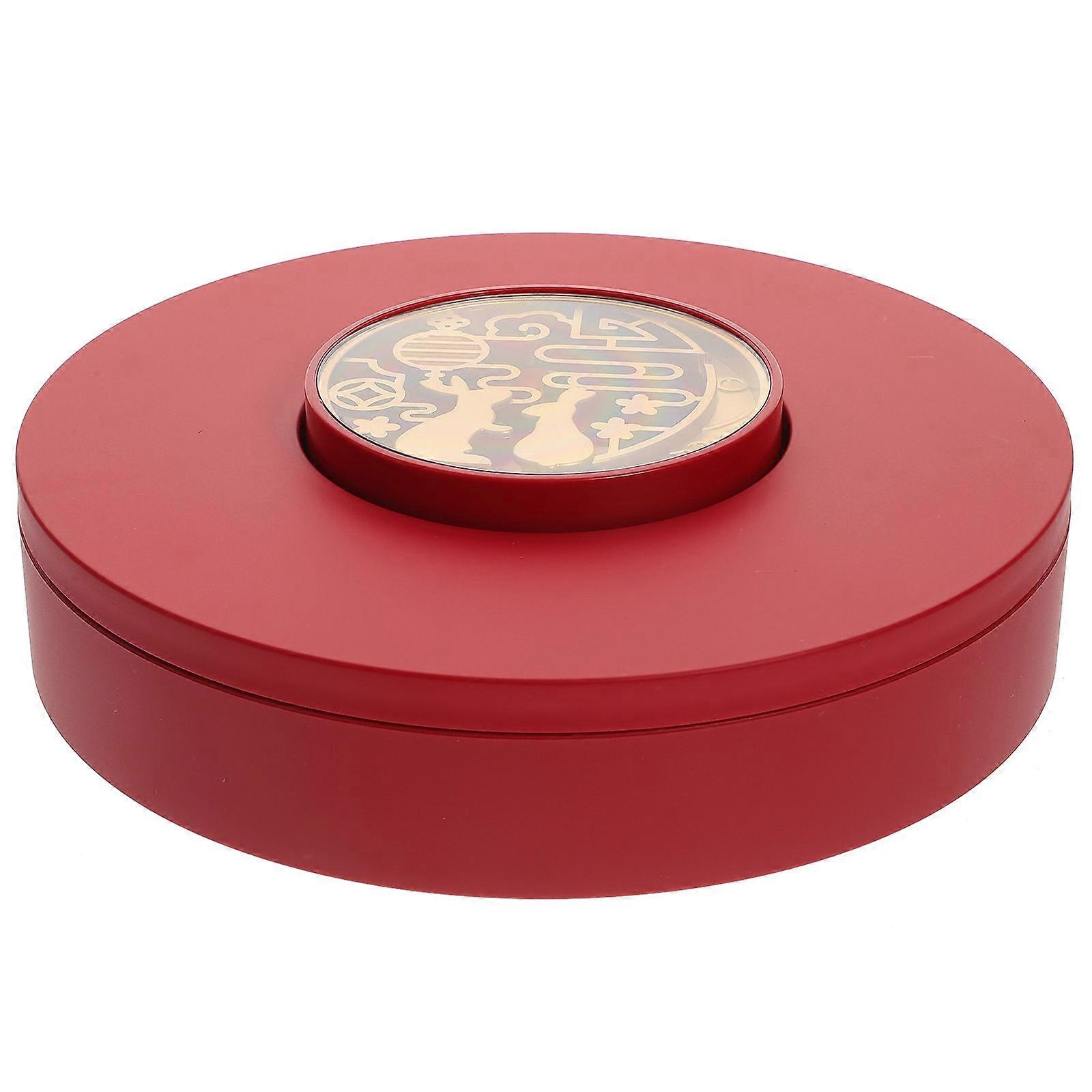 Chinese New Year Rabbit Snack Tray with Lid for Storage Red 7.87" .57"