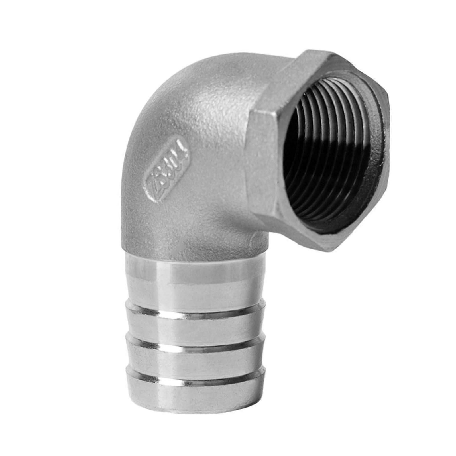 304 Stainless Steel Inner Wire Pagoda Elbow 90 Degree Right Angle Hose Pipe Fitting Joint 4 Minutes 6 Minutes 1 Inch (G1/2 Outside Diameter 14mm)