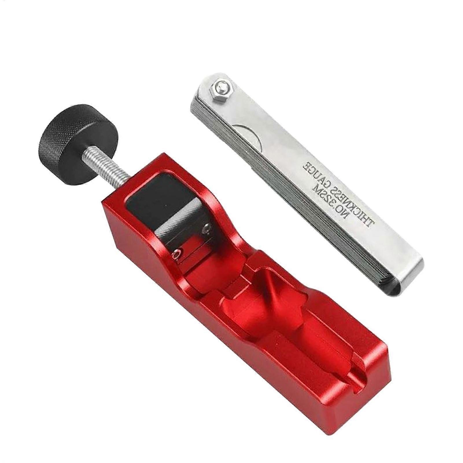 Spark Plug Gap Tool, Professional Spark Plug Gapper for Automotive and Motorcycle Use, Durable Red Gap Measurement Device