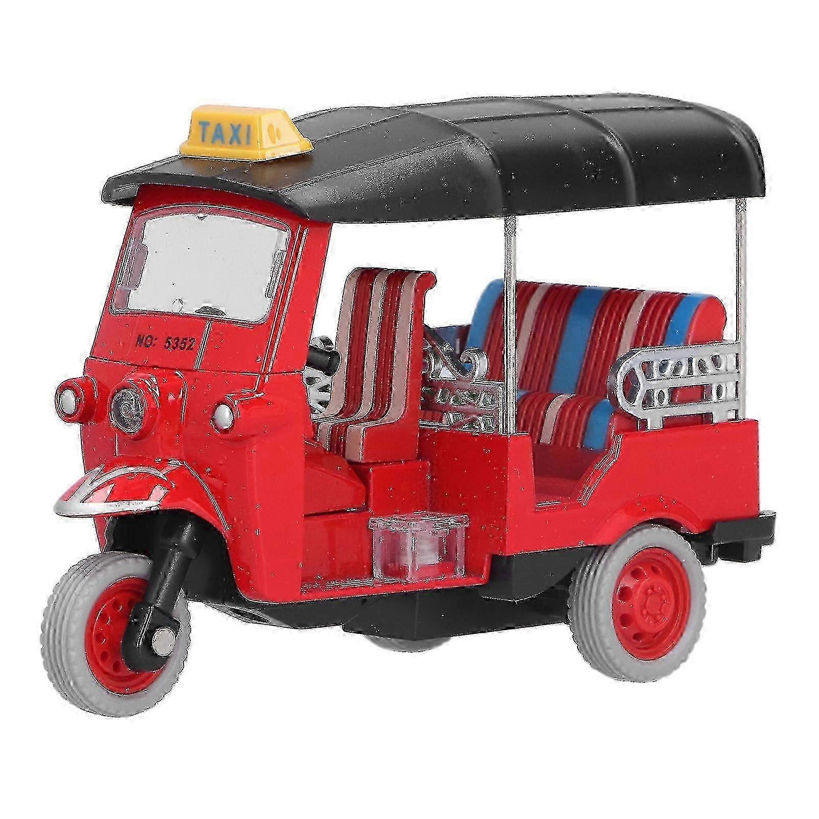 Pull Back Thai Tricycle Simulation Alloy Tuk Tuk Car Model Toy Children Vehicle Toy