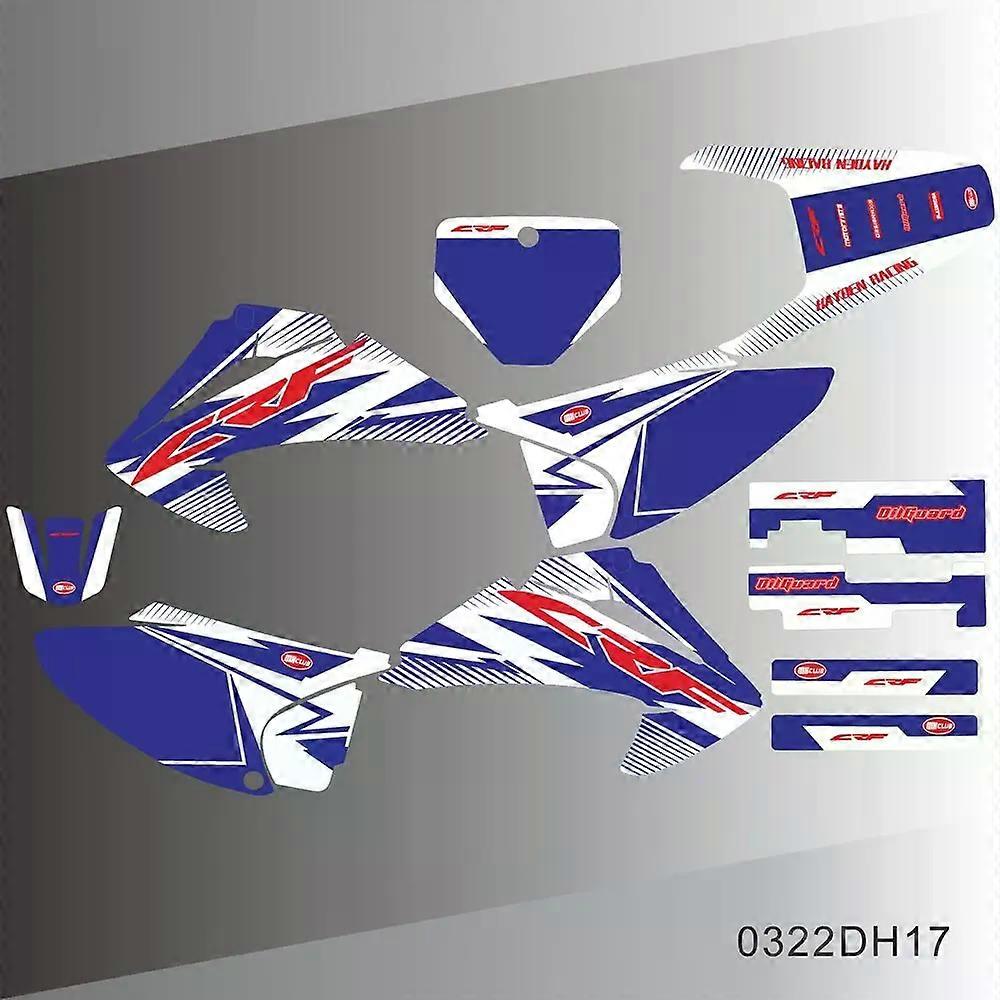 For HONDA CRF150F CRF230F CRF 150F 230F 2003 2004 2005 2006 2007 Graphics Decals Stickers Motorcycle Background Custom Number