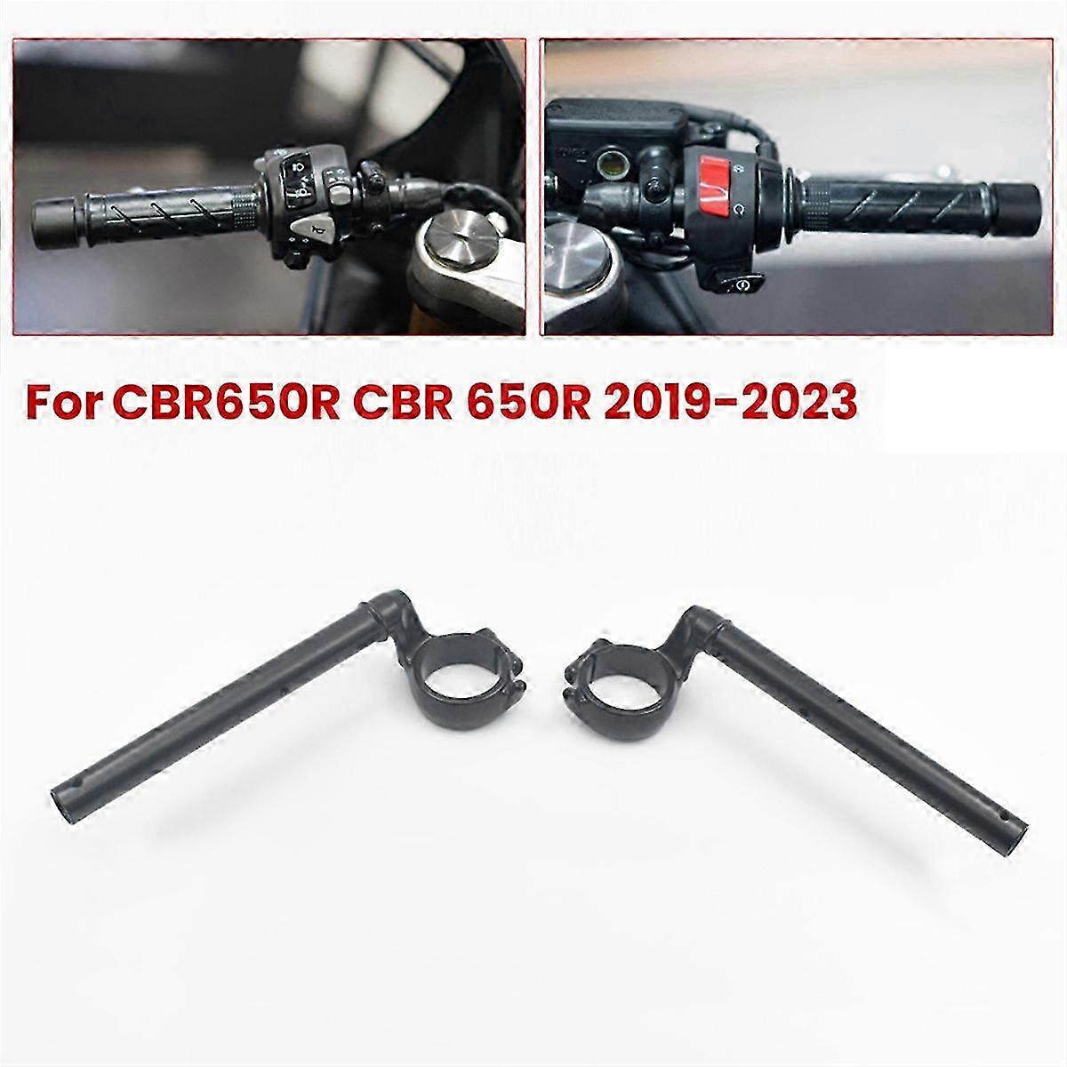 22mm Black Clip On Handlebars for Honda CBR650R 2019-2023 Motorcycle Fork Tube