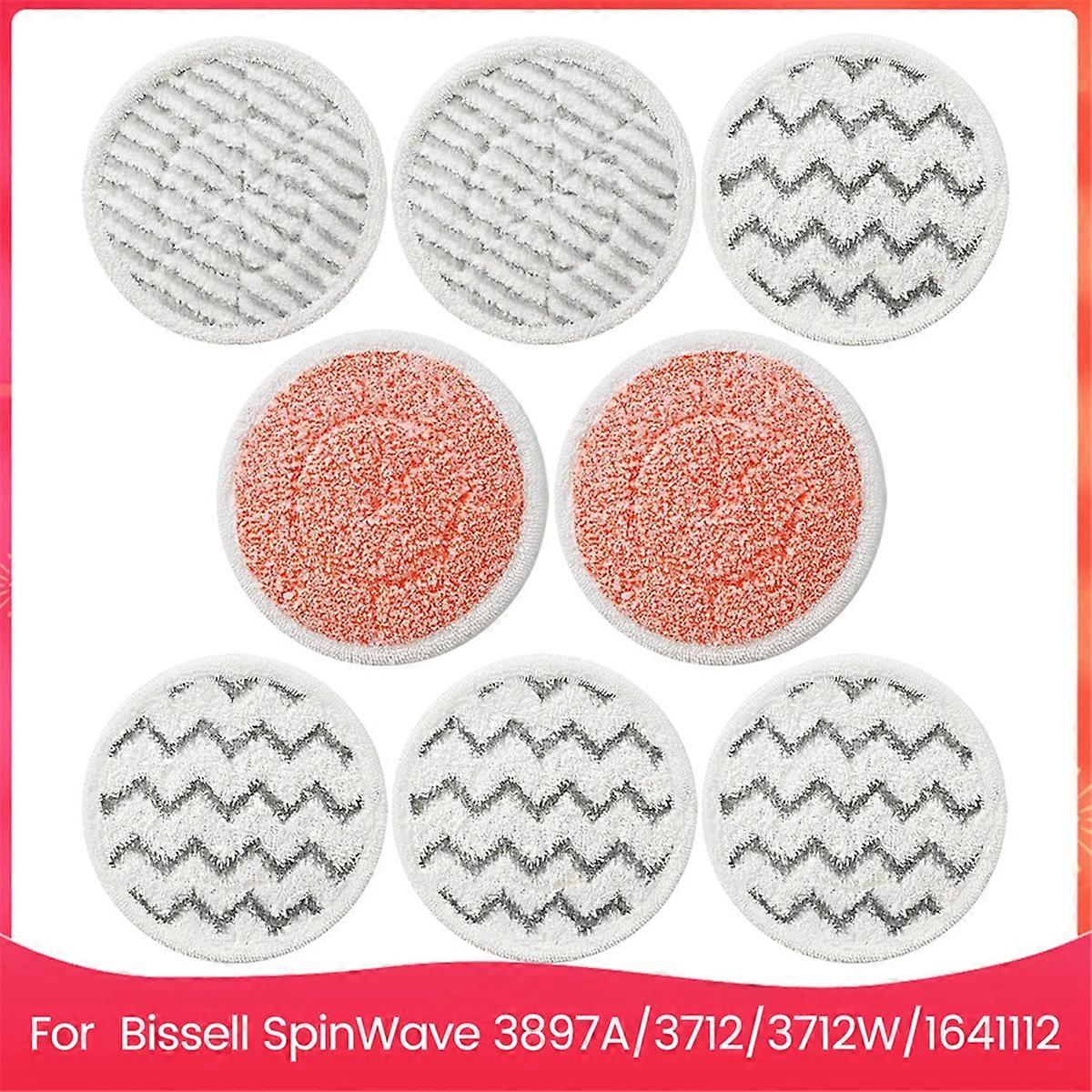 8PCS 3897A Mop Pads Replacement for Bissell SpinWave 3897A,3712,3712W