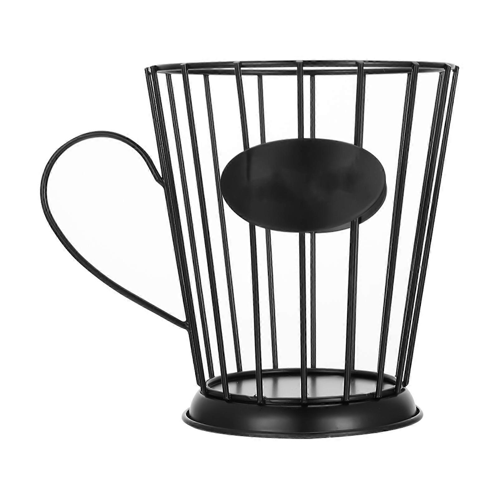 Coffee Pod Holder Storage Basket Iron for Kitchen Office 1Pcs